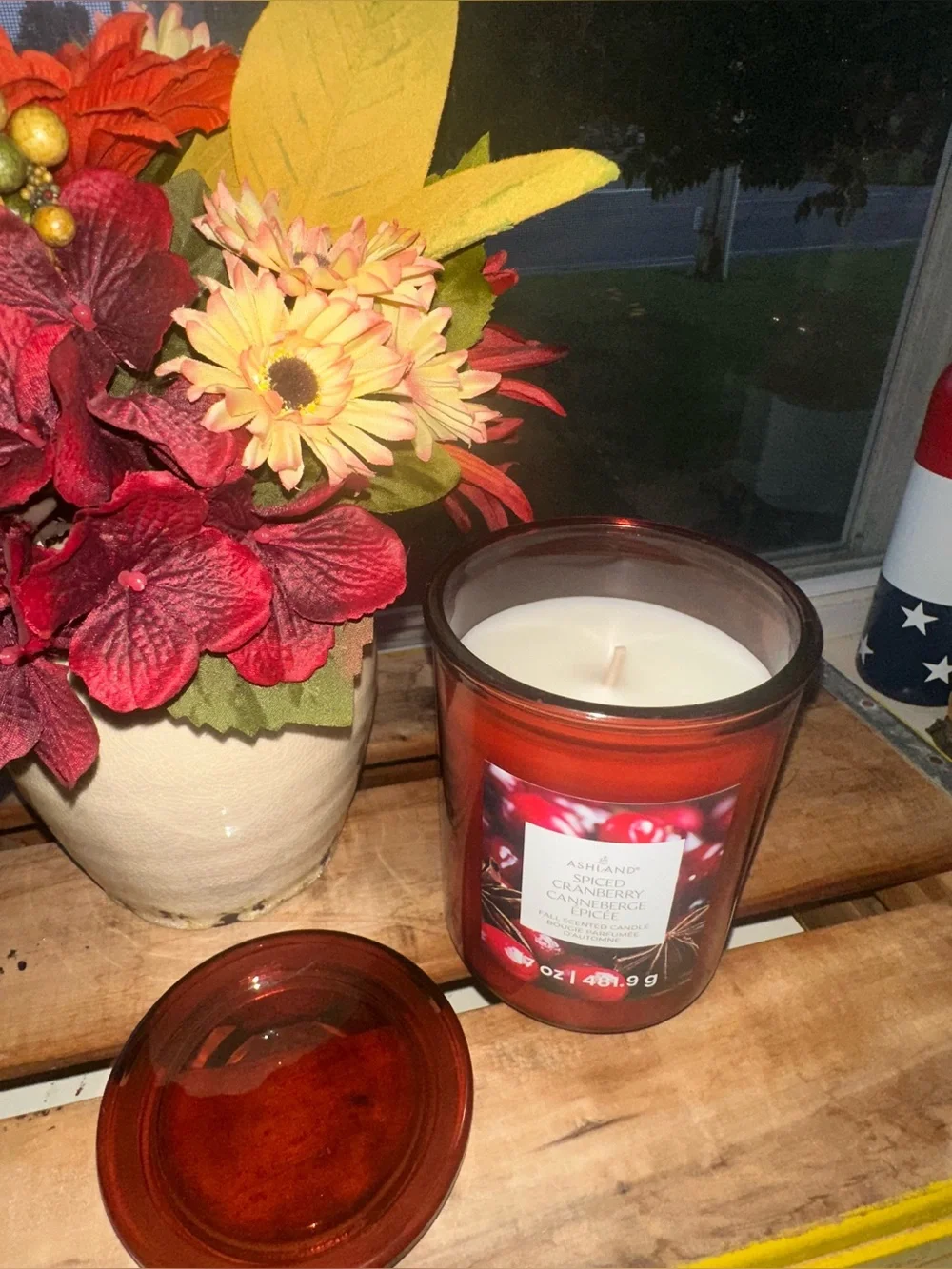 Spiced Cranberry Fall Scented Jar Candle by Ashland ~ Single Wick ~ New